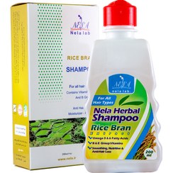 تصویر شامپو تقویت کننده و نرم کننده سبوس برنج نلا 