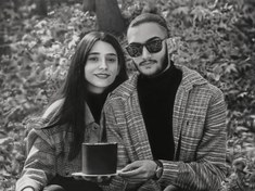 تصویر سفارش دو چهره ابعاد a2 تکنیک سیاه‌قلم