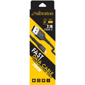 تصویر کابل تایپ سی سیبراتون مدل S325C به طول 2 متر - سفید CABLE TYPE C SIBRATON S325C 2M