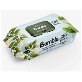 تصویر دستمال مرطوب بامبل با رایحه نسیم مدیترانه ای بسته 120 عددی Bumble wet wipes with the scent of the Mediterranean breeze 120pcs