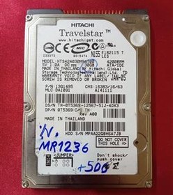 تصویر هارد لپ تاپ HITACHI HTS424030M9AT00 30GB سلامت70٪ 