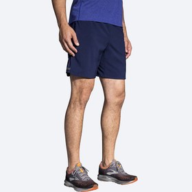 تصویر شورت ورزشی مردانه بروکس مدل Brooks Men's Sherpa 7" 2-in-1 Short|سرمه ای 