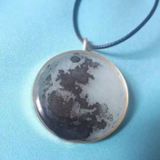 تصویر گردنبند ماه شب تاب سولین ۶۰ سانتیمتر با سنگ رزین استیل 