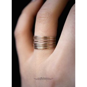 تصویر حلقه ظریف مینیمال نقره 