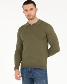 تصویر پلیور مردانه سبز روشن پیرکاردین 