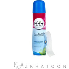 تصویر اسپری موبر ویت مدل آلوئه‌ورا و ویتامین ای | Veet Depilatory Spray Aloe Vera & Vitamin E 