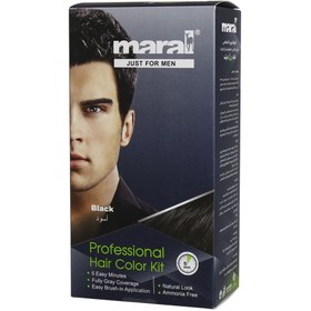 تصویر کیت رنگ مو حرفه ای آقایان مارال مشکی Maral Professional Hair Color Kit For Men