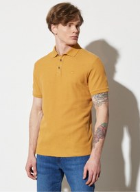 تصویر Wrangler تی شرت مردانه خردل چوگان یاکا W231325210_POLO COLLAR 