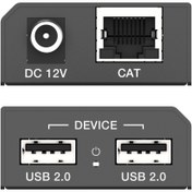 تصویر افزایش USB2.0 روی شبکه تا 100 متر فرانت Faranet USB2.0 Over CAT Extender 100 meters