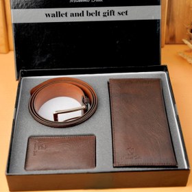 تصویر جعبه ست کادویی مردانه ماسیمو دوتی با کیف بلند، جاکارتی و کمربند Massimo Dutti Men's Gift Set with Long Wallet, Cardholder, and Belt