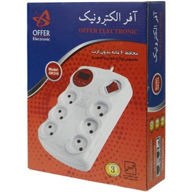 تصویر محافظ برق شش خانه آفر الکترونیک Offer Electronic مدل OR-318 - 3 