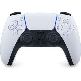 تصویر دسته کنترلر پلی استیشن 5 دوال سنس سفید PlayStation 5 Dual Sense white controller