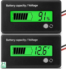 تصویر نمایشگر میزان شارژ و ظرفیت باتری پنلی 12 الی 48 ولت DC 