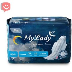 تصویر مای لیدی نوار بهداشتی مکسی نیمه ضخیم مخصوص شب ا My Lady Night Maxi Thick Pad My Lady Night Maxi Thick Pad