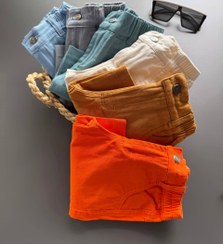 تصویر شلوارک کتان بچگانه رنگی 