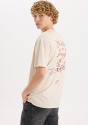 تصویر تیشرت کوتاه آستین تام و جری پنبه‌ای %100 با یقه دوچرخه‌ای و طرح پ | Defacto | 891634402 | اورجینال 