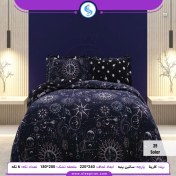 تصویر روتختی دو نفره ساتین پنبه پلاس کارینا مدل سولار ملحفه 180 