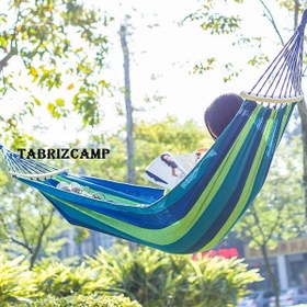 تصویر ننو چوب دار دونفره کمپینگ یا تور خواب چوب دار دونفره 