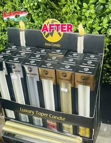 تصویر شمع لوکس قلمی آسو Luxury taper candle - Aso