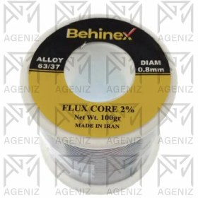 تصویر سیم لحیم بهینکس ۱۰۰ گرم 0.8 میل Behinx solder wire 100gr 0.8ml