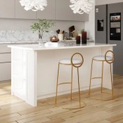 تصویر جزیره آشپزخانه سپیــــدورا Sepidora Pure-White Kitchen Island