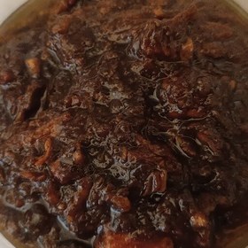 تصویر خورشت فسنجان باپلو با مرغ ریش ریش شده طرح اقتصادی 