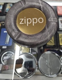 تصویر زیر سیگاری چوبی زیپو 