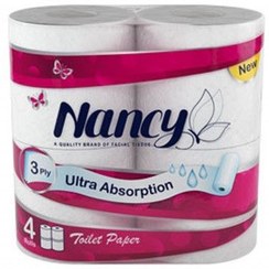 تصویر دستمال توالت نانسی بسته 4 عددی Nancy toilet paper pack 4 pieces