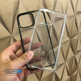 تصویر قاب گوشی آیفون 13 پرو مکس کاور پشت شفاف دور رنگی مدل Apple iPhone 13 Pro Max Transparent back cover Apple iPhone 13 Pro Max