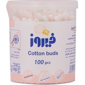 تصویر گوش پاک کن فیروز 100 عددی ا Firooz Cotton Buds 100 Pcs Firooz Cotton Buds 100 Pcs