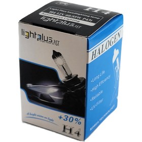 تصویر لامپ هالوژن خودرو لایت پلاس مدل H4 12V 60W بسته 10 عددی آریکو