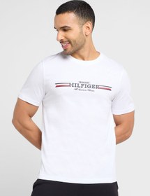 تصویر تی‌شرت یقه گرد لوگو برند Tommy Hilfiger Logo Crew Neck T-Shirt