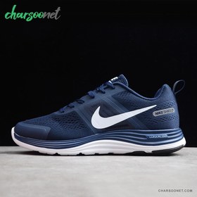 تصویر کتانی رانینگ نایک مردانه طرح اصلی سفید آبی Nike Air Pegasus 30X Navy Blue White 