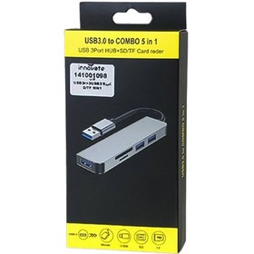 تصویر هاب کمبو USB3.0 به USB3.0/SD/TF 