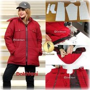 تصویر آموزش الگو و دوخت کاپشن با کلاه و آستین جدا شدنی 