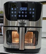 تصویر سرخ کن تفال 15 لیتر دو المنت مدل EY915 کیفیت عالی فروش ویژه داخل گالوانیزه Airfryer Tefall EY915