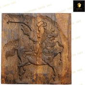 تصویر تخته نرد معرق منبت چوبی طرح چوگان 