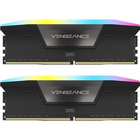 تصویر رم کورسیر مدل VENGEANCE RGB Black 64GB (2x32GB) DDR5 5200MHz CL40 ا RAM CORSAIR VENGEANCE RGB Black 64GB (2x32GB) DDR5 5200MHz CL40 RAM CORSAIR VENGEANCE RGB Black 64GB (2x32GB) DDR5 5200MHz CL40