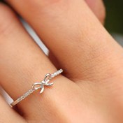 تصویر انگشتر مینیمال نقره ایتالیایی ۹۲۵ کد mi2 