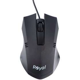 تصویر ماوس با سیم رویال مدل R-M754 Royal R-M754 Black wired mouse