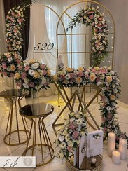 تصویر دکور عقد و بله برون نیم هلال و پنجره ترکیبی کد 01 