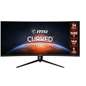 تصویر مانیتور گیمینگ منحنی ام اس آی مدل Optix MAG342CQR سایز 34 اینچ MSI Optix MAG342CQR Curved Monitor 34 Inch