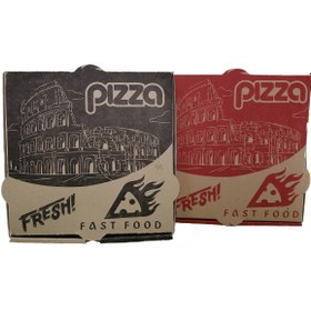 تصویر جعبه پیتزا خانواده32سانت چاپ دار مقوایی کد 5355 