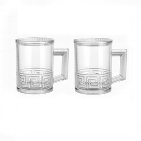 تصویر لیوان دمنوش ساز وارداتی ساز طرح ورساچه مدل LXCY011-2 بسته 2 عددی 