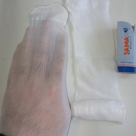 تصویر جوراب دو ربع پارازین 1/20 کف دار سفید رنگ سما - سفید ا Parazin 1/20 two-quarter socks with foam, white color, Sama Parazin 1/20 two-quarter socks with foam, white color, Sama