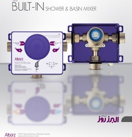 تصویر شیرآلات توکار روشویی مدل ونتو کروم براق 