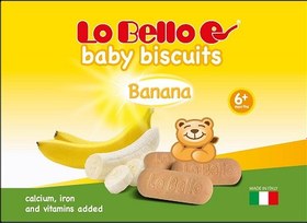 تصویر بیسکوییت با طعم موز فاقد شیر لوبلو LoBello biscuit code:540422