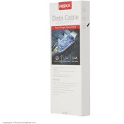 تصویر کابل شارژر تایپ سی به تایپ سی HISKA LX297 