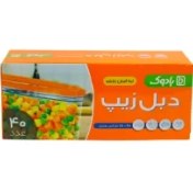 تصویر کیف زیپ بادوک 40 عددی ( 18*20 سانتی متر) 