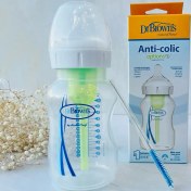 تصویر شیشه شیر دکتر براونز آپشن پلاس ۳۳۰ میل دهانه عریض 